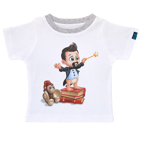 Un jour je serai un chef d’orchestre - T-shirt Enfant manches courtes - Coton - Blanc Un jour je serai un chef d’orchestre - T-shirt Enfant manches courtes - Coton - Blanc