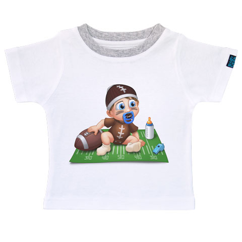 Un jour je serai un joueur de football américain - T-shirt Enfant manches courtes - Coton - Blanc Un jour je serai un joueur de football américain - T-shirt Enfant manches courtes - Coton - Blanc