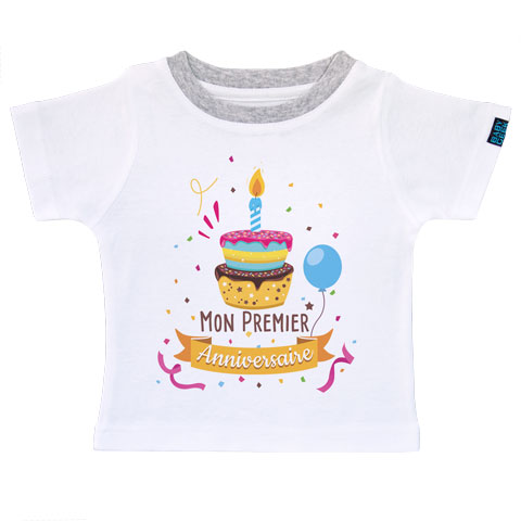Mon premier anniversaire - T-shirt Enfant manches courtes Mon premier anniversaire - T-shirt Enfant manches courtes