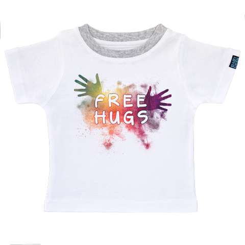 Free Hugs Colors - T-shirt Enfant manches courtes - Coton - Blanc Free Hugs Colors - T-shirt Enfant manches courtes - Coton - Blanc