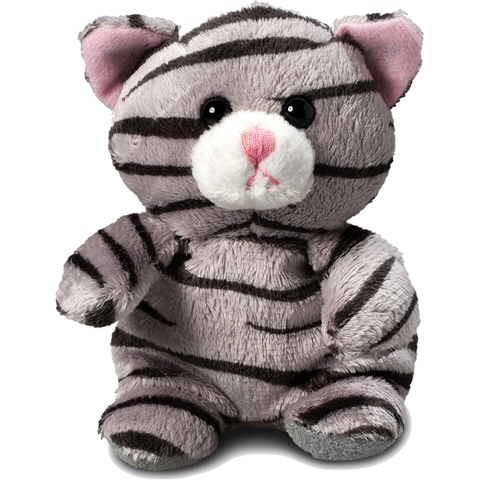 Peluche chat gris - 11 cm - Essuie-écran Peluche chat gris - 11 cm - Essuie-écran