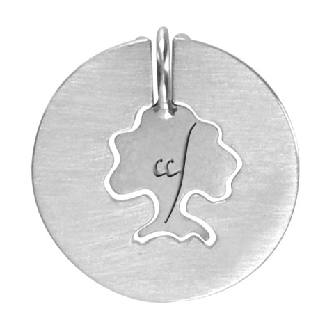 Sylvoë duo argent - pendentif personnalisé Sylvoë duo argent - pendentif personnalisé