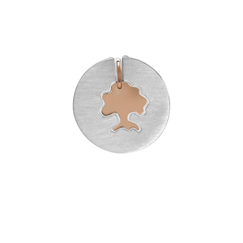 Sylvoë duo or rose et argent 925ème - Pendentif Sylvoë duo or rose et argent 925ème - Pendentif