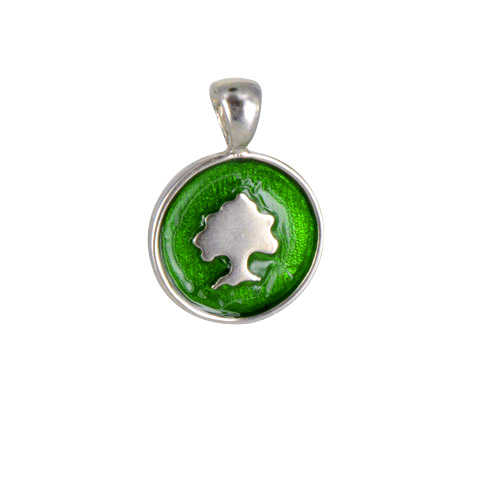 Sylvoë - Médaille ronde laquée - argent 925ème Sylvoë - Médaille ronde laquée - argent 925ème