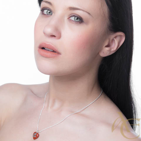 Coeur de Sylve - Dragon Jaspe rouge - Pendentif Coeur de Sylve - Dragon Jaspe rouge - Pendentif