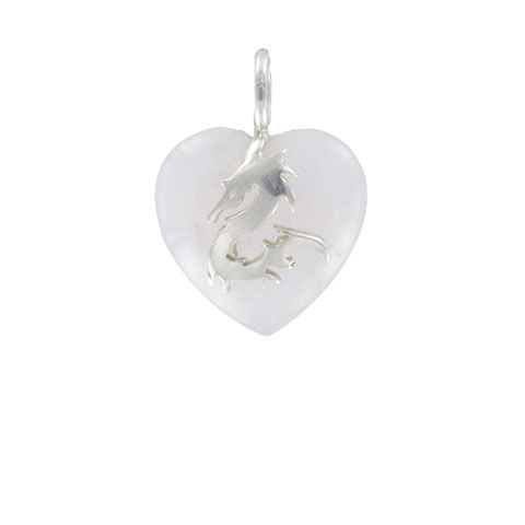 Coeur de Sylve - Dragon Quartz rose - Pendentif Coeur de Sylve - Dragon Quartz rose - Pendentif