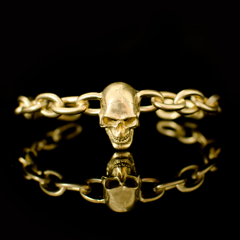 Bracelet - Tête de mort (sur chaine) Bracelet - Tête de mort (sur chaine)