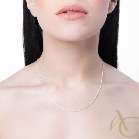 Chaîne torsadée 45 cm - argent 925ème Chaîne torsadée 45 cm - argent 925ème