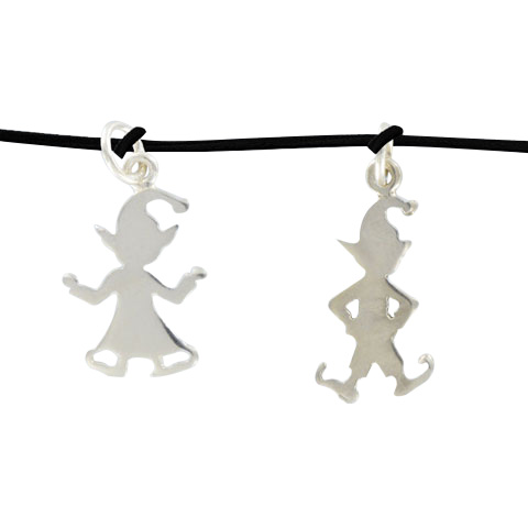 Collier Demoiselle Elfe - Lutin Mutin et cordon suédine noir Collier Demoiselle Elfe - Lutin Mutin et cordon suédine noir