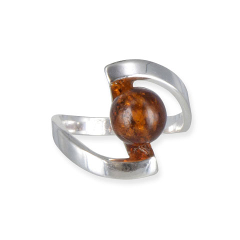 Tiarn - bague argent 925eme et ambre cognac - 4,2g Tiarn - bague argent 925eme et ambre cognac - 4,2g