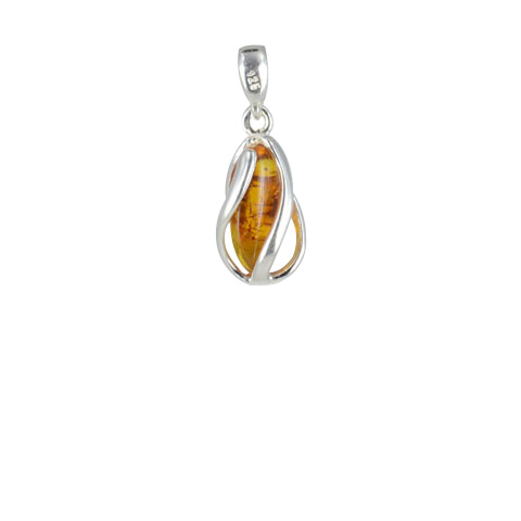 Ondyn - pendentif argent 925eme et ambre cognac Ondyn - pendentif argent 925eme et ambre cognac