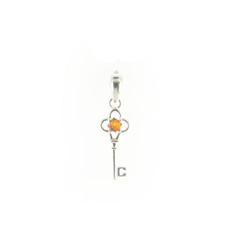 Ahès - pendentif argent 925eme et ambre cognac Ahès - pendentif argent 925eme et ambre cognac