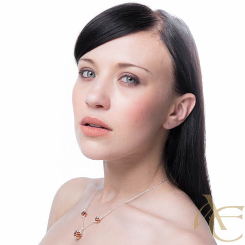 Shona - collier argent 925eme et ambre cognac Shona - collier argent 925eme et ambre cognac