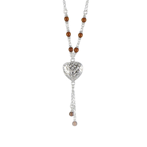 Violyn - collier argent 925eme et ambre cognac Violyn - collier argent 925eme et ambre cognac