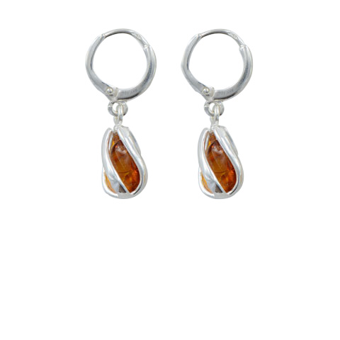 Ondyn - boucles d'oreilles argent 925eme et ambre Ondyn - boucles d'oreilles argent 925eme et ambre