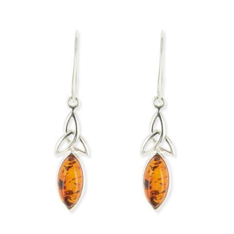 Monade - boucles d'oreilles argent 925eme et ambre Monade - boucles d'oreilles argent 925eme et ambre
