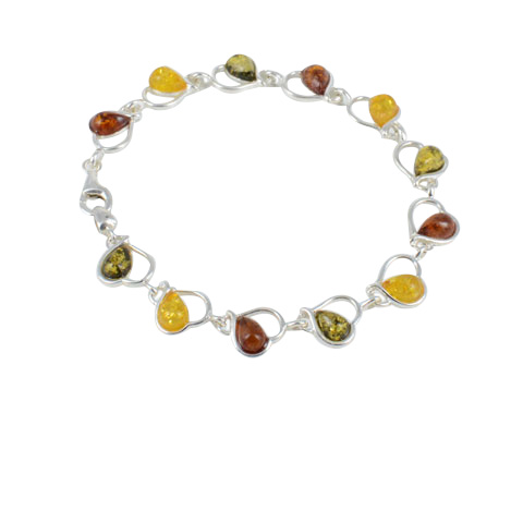 Aure - bracelet argent 925eme et 3 ambres Aure - bracelet argent 925eme et 3 ambres