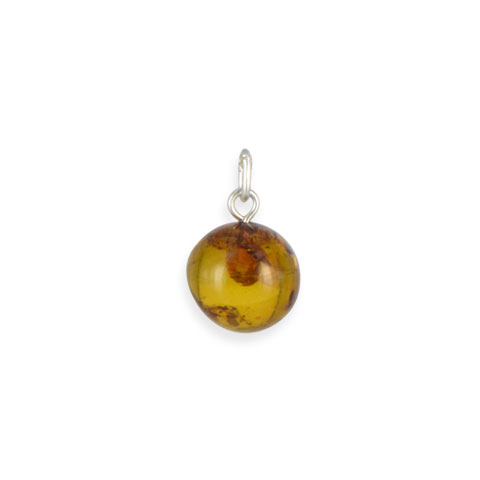 Ambre - Sphère d’Ambre cognac et argent 925e Ambre - Sphère d’Ambre cognac et argent 925e