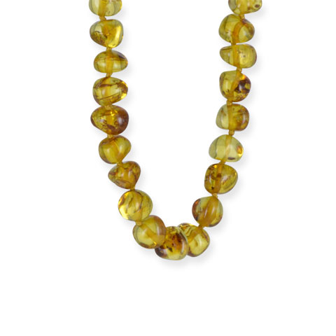 Ambre - collier gouttes d’ambre cognac 45 cm Ambre - collier gouttes d’ambre cognac 45 cm