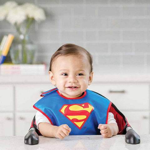 Pack de 2 super-bavoirs imperméables Superman Pack de 2 super-bavoirs imperméables Superman