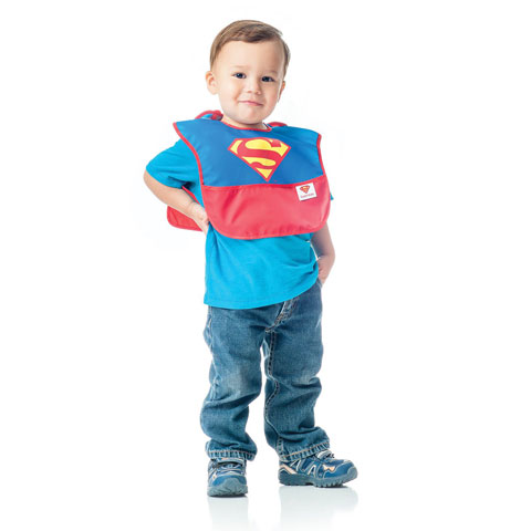 SUPER BAVOIR avec cape amovible Superman SUPER BAVOIR avec cape amovible Superman