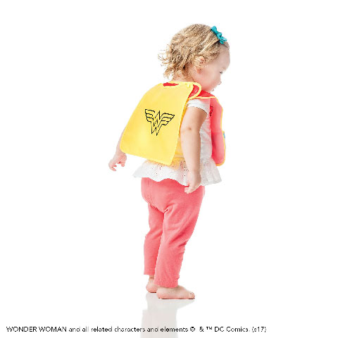SUPER BAVOIR avec cape amovible Wonder Woman SUPER BAVOIR avec cape amovible Wonder Woman