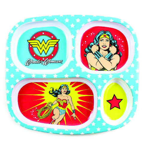 Assiette à compartiments en mélamine Wonder Woman Assiette à compartiments en mélamine Wonder Woman