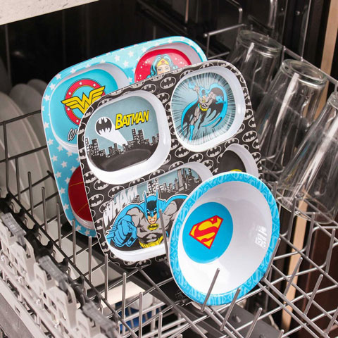 Assiette à compartiments en mélamine Superman Assiette à compartiments en mélamine Superman