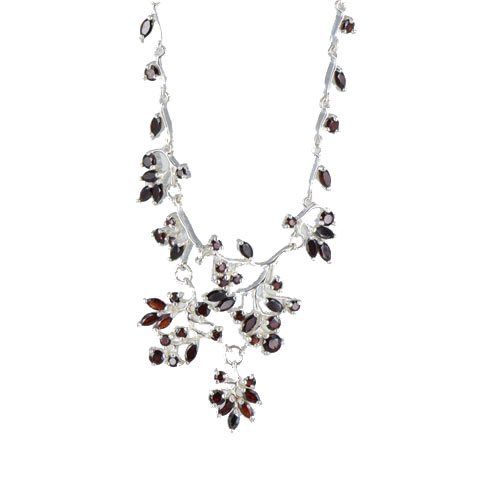 Intense - collier argent 925ème et grenat Intense - collier argent 925ème et grenat