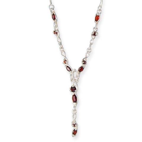 Etincelle - collier argent 925ème et grenat Etincelle - collier argent 925ème et grenat
