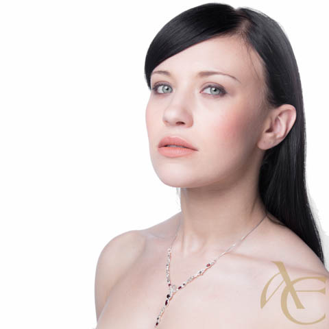 Etincelle - collier argent 925ème et grenat Etincelle - collier argent 925ème et grenat