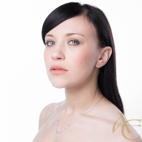 Charme - collier argent 925ème et oxydes de zirconium bleus Charme - collier argent 925ème et oxydes de zirconium bleus
