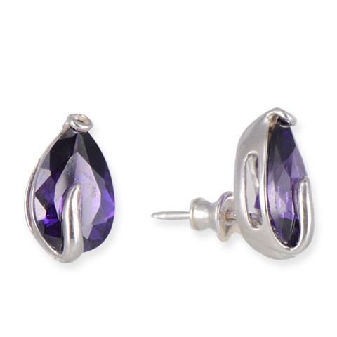 Chatoyant - boucles d’oreilles argent 925ème et oxyde zirconium Chatoyant - boucles d’oreilles argent 925ème et oxyde zirconium