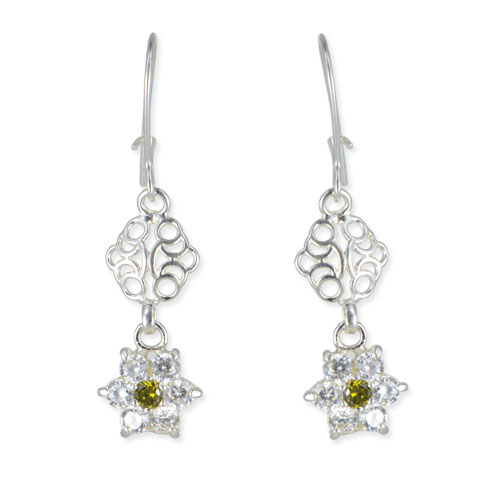 Splendeur - boucles d’oreilles argent 925ème et oxyde zirconium Splendeur - boucles d’oreilles argent 925ème et oxyde zirconium