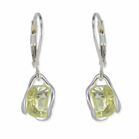 Zénith - boucles d’oreilles argent 925ème et oxyde zirconium Zénith - boucles d’oreilles argent 925ème et oxyde zirconium