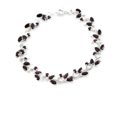 Intense - bracelet argent 925ème et grenat Intense - bracelet argent 925ème et grenat