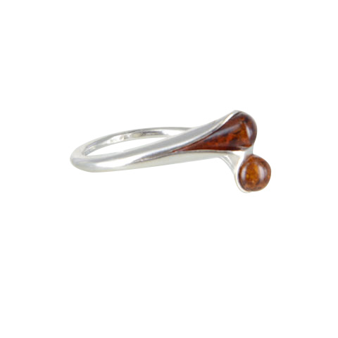 Goutte d’Ambre - Bague argent et ambre Goutte d’Ambre - Bague argent et ambre