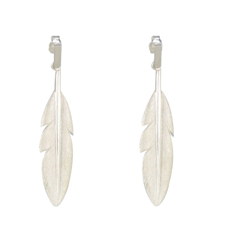 Nature - Plume boucles d’oreilles argent 925ème Nature - Plume boucles d’oreilles argent 925ème