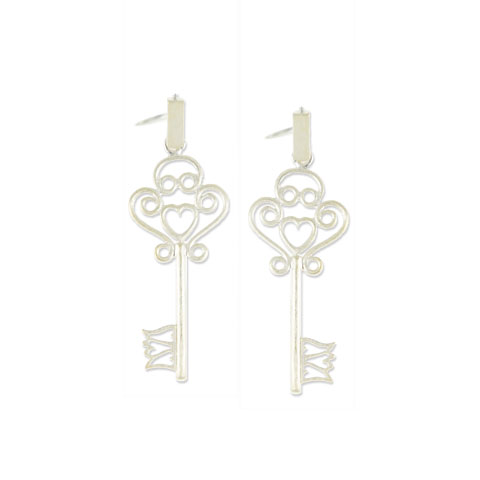 Clé - Clous d’oreilles argent 925ème Clé - Clous d’oreilles argent 925ème