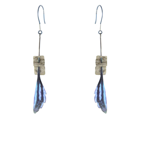 Plume et parchemin - boucles d’oreilles en titane Plume et parchemin - boucles d’oreilles en titane