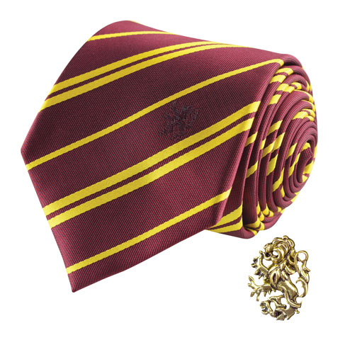Cravate Deluxe Gryffondor avec pin’s - Harry Potter Cravate Deluxe Gryffondor avec pin’s - Harry Potter