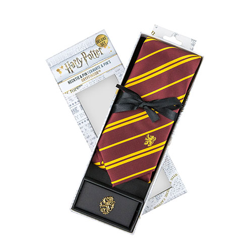 Cravate Deluxe Gryffondor avec pin’s - Harry Potter Cravate Deluxe Gryffondor avec pin’s - Harry Potter
