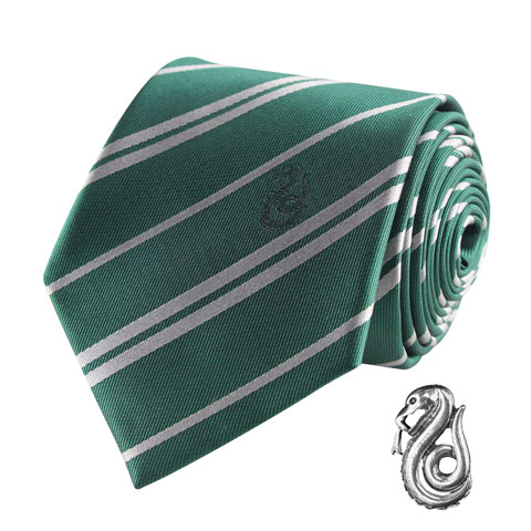 Cravate Deluxe Serpentard avec pin’s - Harry Potter Cravate Deluxe Serpentard avec pin’s - Harry Potter