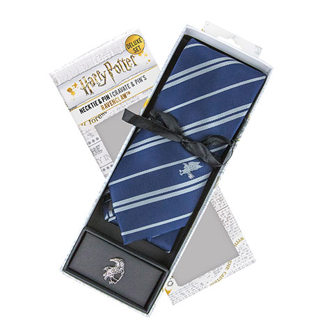 Cravate Deluxe Serdaigle avec pin’s - Harry Potter Cravate Deluxe Serdaigle avec pin’s - Harry Potter