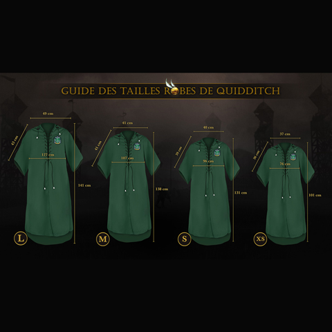 Robe de Quidditch personnalisable - Serpentard - Harry Potter Robe de Quidditch personnalisable - Serpentard - Harry Potter