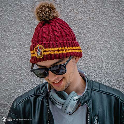 Bonnet à Pompon - Gryffondor pourpre et or - Harry Potter Bonnet à Pompon - Gryffondor pourpre et or - Harry Potter