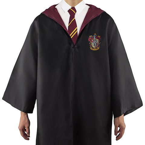 Pack déguisement Gryffondor : robe de sorcier + cravate + 5 tatouages - Harry Potter Pack déguisement Gryffondor : robe de sorcier + cravate + 5 tatouages - Harry Potter