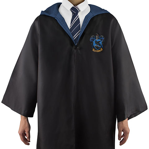 Pack déguisement Serdaigle : robe de sorcier + cravate + 5 tatouages - Harry Potter Pack déguisement Serdaigle : robe de sorcier + cravate + 5 tatouages - Harry Potter