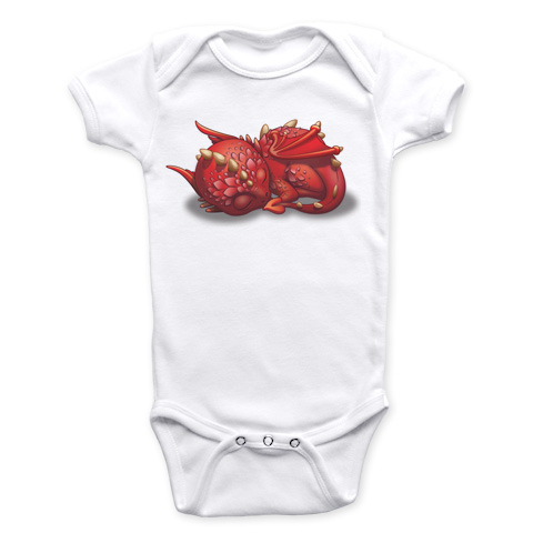 Bébé Dragon - Dormeur - Body Bébé manches courtes - Coton biologique - Blanc Bébé Dragon - Dormeur - Body Bébé manches courtes - Coton biologique - Blanc