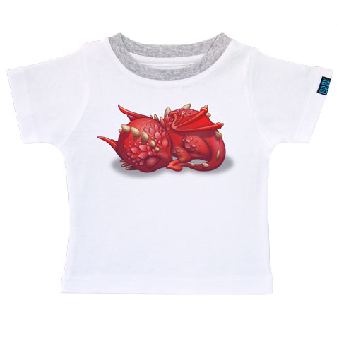 Bébé Dragon - Dormeur - T-shirt Enfant manches courtes - Coton - Blanc